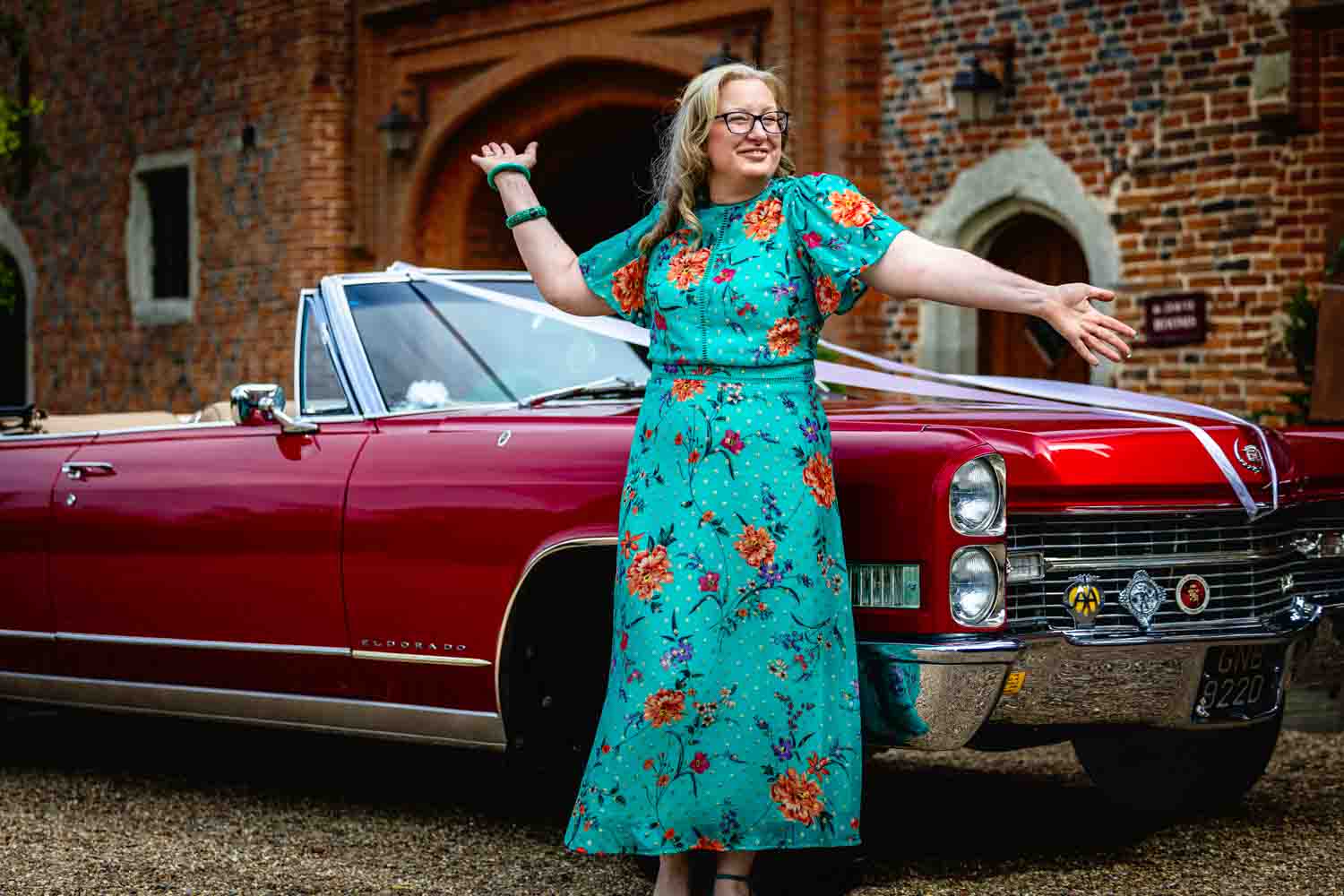 Deb Reed Celebrant Essex Colchester hugging Gary and Annette at their wedding.